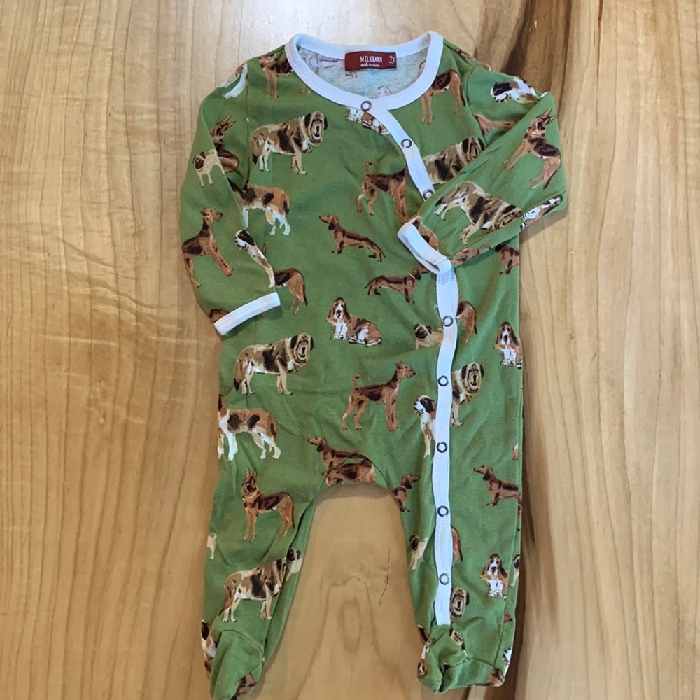 Milkbarn Snap Footed Romper